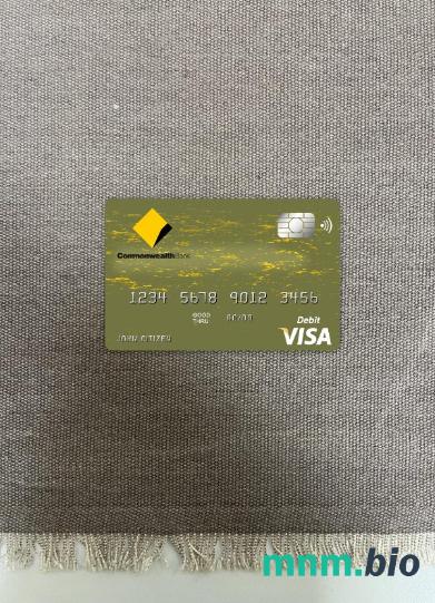 Australia Commonwealth bank wygląd zdjęcia karty wizowej skan PSD + zdjęcie